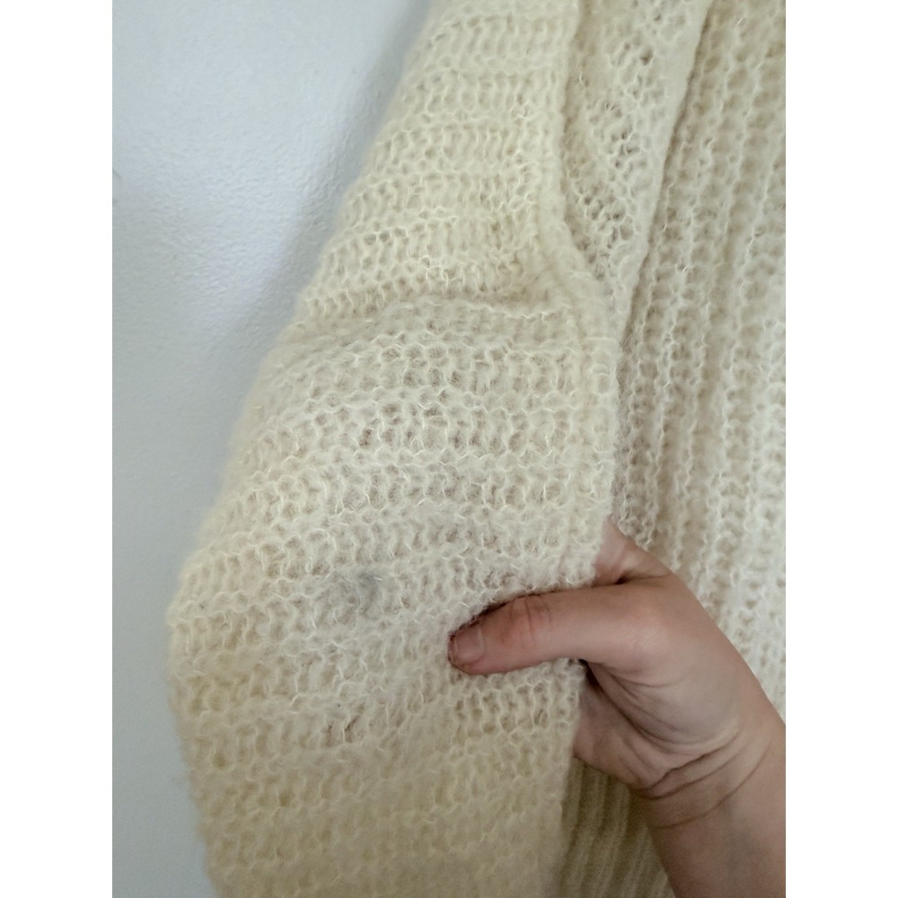Free People Moonbeam Alpaca Sweater V Neck Oversized Lightweight Slouchy Size S - Picture 4 of 6